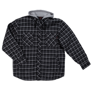 Tough Duck Fooler Front Quilt Lined Flannel Hooded Shirt
