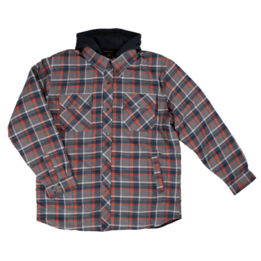 Tough Duck Fooler Front Quilt Lined Flannel Hooded Shirt