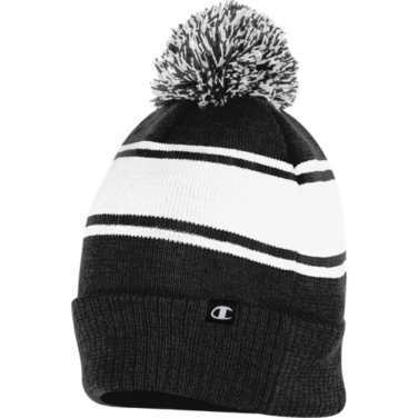 Champion Striped Pom Beanie Hat