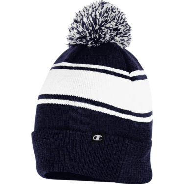 Champion Striped Pom Beanie Hat