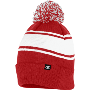 Champion Striped Pom Beanie Hat
