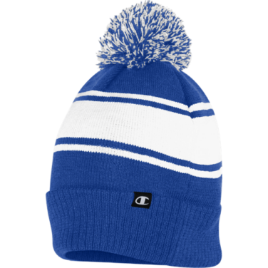 Champion Striped Pom Beanie Hat