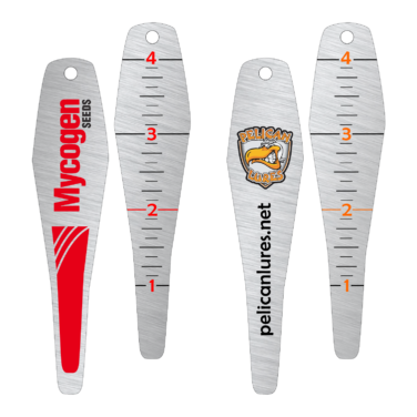 Custom-Printed Brushed Aluminum 4 1/2" Seed Depth Tools
