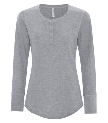 Atc™ Esactive® Vintage Thermal Long Sleeve Ladies' Henley.