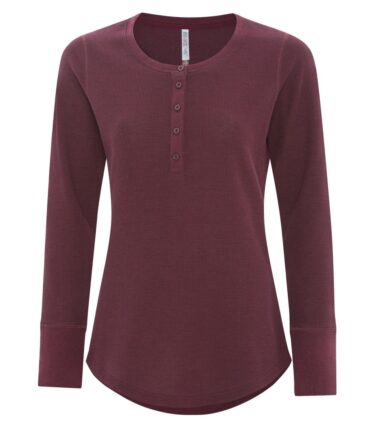 Atc™ Esactive® Vintage Thermal Long Sleeve Ladies' Henley.