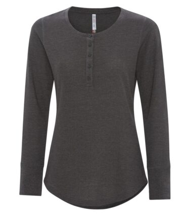 Atc™ Esactive® Vintage Thermal Long Sleeve Ladies' Henley.