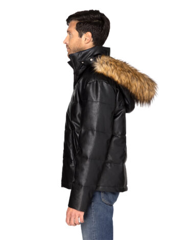 Threadfast Unisex Vegan Leather Puffer Jacket