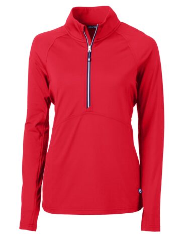 Cutter & Buck Adapt Eco Knit Stretch Recycled Womens Half Zip Pullover