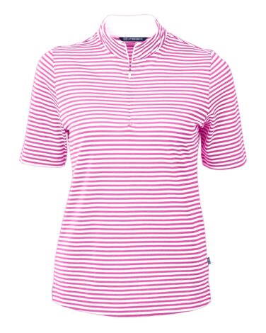 Cutter & Buck Virtue Eco Pique Stripe Recycled Womens Top