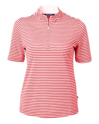 Cutter & Buck Virtue Eco Pique Stripe Recycled Womens Top
