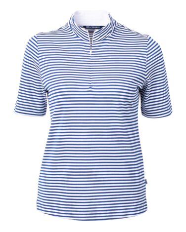 Cutter & Buck Virtue Eco Pique Stripe Recycled Womens Top