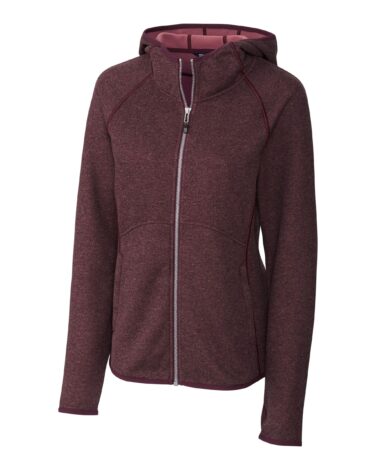 Cutter & Buck Mainsail Sweater-Knit Hoodie Womens Full Zip Jacket
