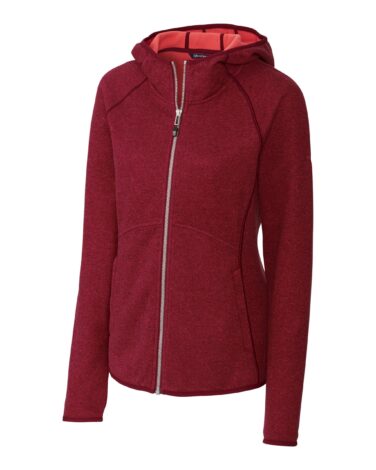 Cutter & Buck Mainsail Sweater-Knit Hoodie Womens Full Zip Jacket