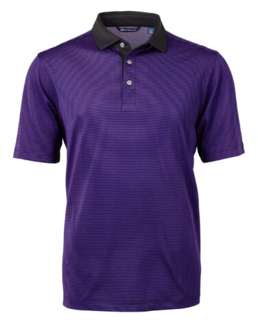 Cutter & Buck Virtue Eco Pique Micro Stripe Recycled Mens Polo