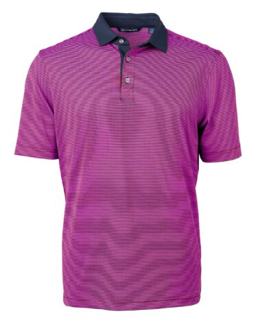 Cutter & Buck Virtue Eco Pique Micro Stripe Recycled Mens Polo