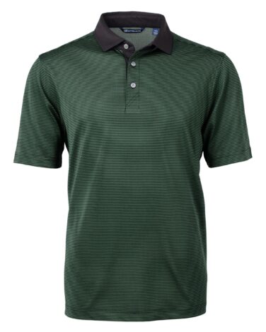 Cutter & Buck Virtue Eco Pique Micro Stripe Recycled Mens Polo