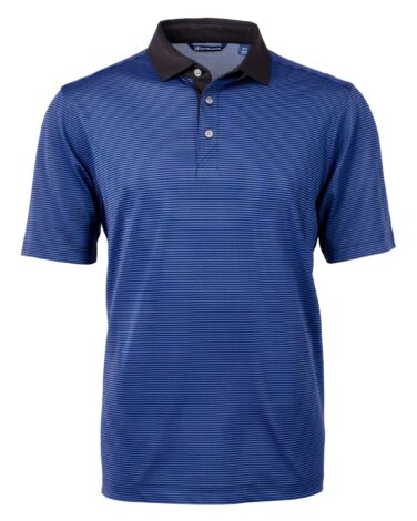 Cutter & Buck Virtue Eco Pique Micro Stripe Recycled Mens Polo