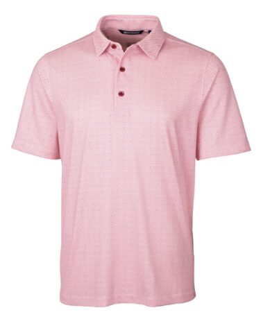 Cutter & Buck Pike Double Dot Print Stretch Mens Polo