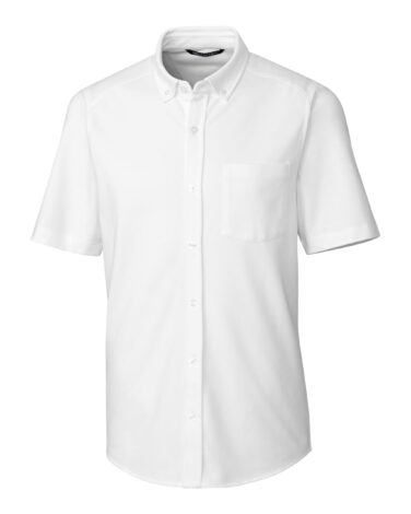 Cutter & Buck Advantage Tri-Blend Pique Short Sleeve Knitted Mens Button Down