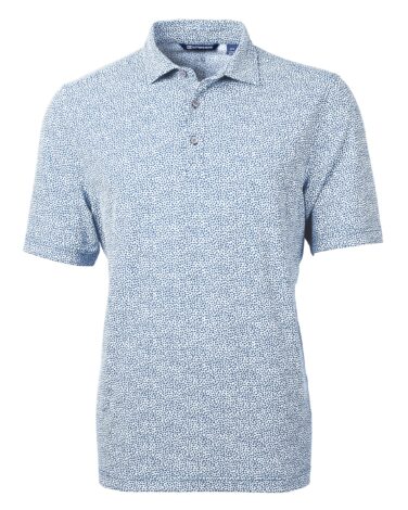 Cutter & Buck Virtue Eco Pique Botanical Print Recycled Mens Polo