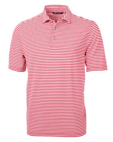 Cutter & Buck Virtue Eco Pique Stripe Recycled Mens Polo