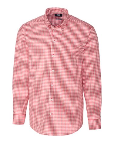 Cutter & Buck Easy Care Stretch Gingham Mens Long Sleeve Dress Shirt