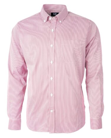 Cutter & Buck Versatech Pinstripe Stretch Mens Long Sleeve Dress Shirt