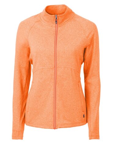 Cutter & Buck Adapt Eco Knit Heather Recycled Womens Full Zip