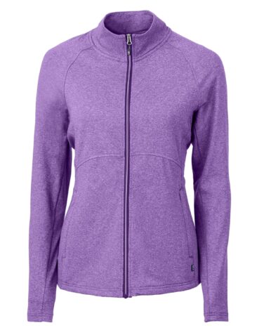 Cutter & Buck Adapt Eco Knit Heather Recycled Womens Full Zip