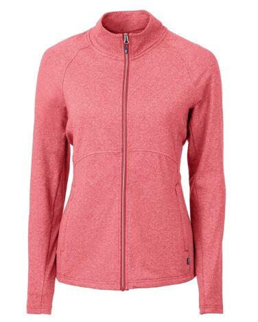 Cutter & Buck Adapt Eco Knit Heather Recycled Womens Full Zip