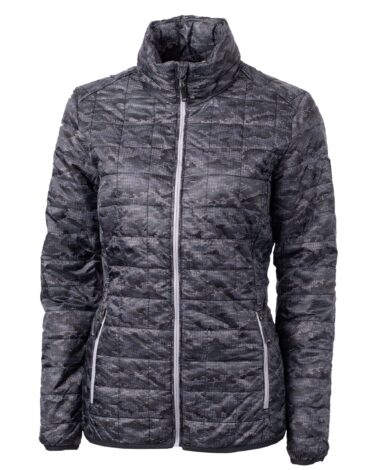 Cutter & Buck Rainier PrimaLoft® Womens Eco Insulated Full Zip Printed Puffer Jacket