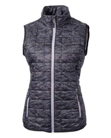 Cutter & Buck Rainier PrimaLoft® Womens Eco Insulated Full Zip Printed Puffer Vest