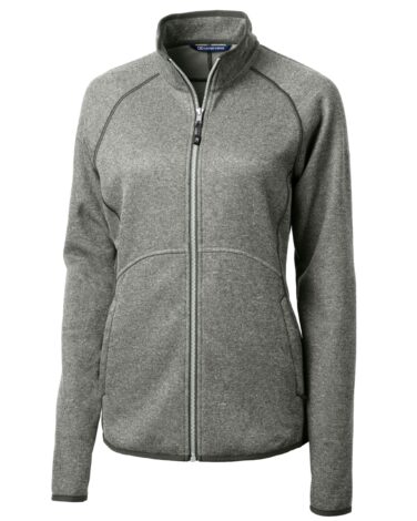 Cutter & Buck Mainsail Sweater-Knit Womens Full Zip Jacket