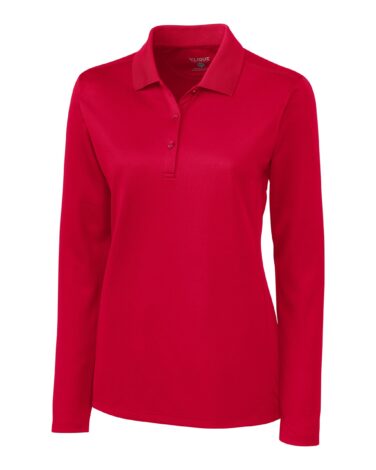 Clique Ice Pique Long Sleeve Tech Polo