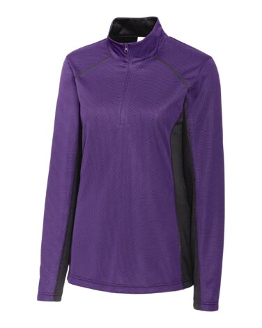 Clique Ice Pique Colorblock Womens Half-Zip Tech Pullover Top