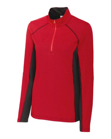 Clique Ice Pique Colorblock Womens Half-Zip Tech Pullover Top