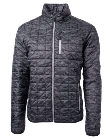 Cutter & Buck Rainier PrimaLoft® Mens Eco Insulated Full Zip Printed Puffer Jacket