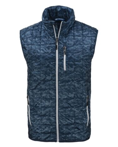 Cutter & Buck Rainier PrimaLoft® Mens Eco Insulated Full Zip Printed Puffer Vest