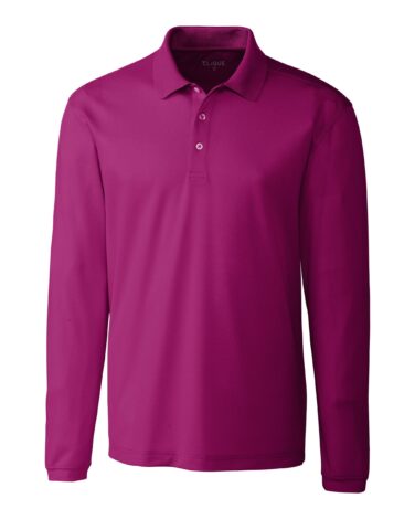 Clique Spin Eco Performance Jersey Long Sleeve Mens Polo