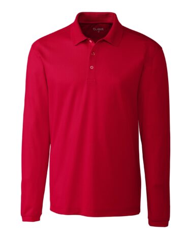 Clique Spin Eco Performance Jersey Long Sleeve Mens Polo