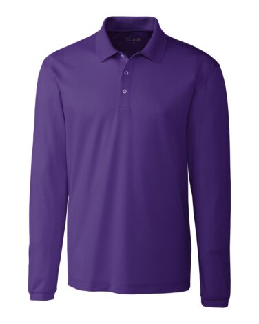 Clique Spin Eco Performance Jersey Long Sleeve Mens Polo