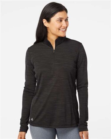 Adidas Women's Lightweight Mélange Quarter-Zip Pullover