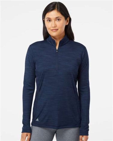 Adidas Women's Lightweight Mélange Quarter-Zip Pullover