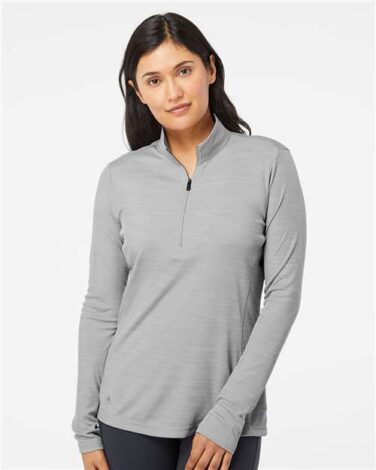 Adidas Women's Lightweight Mélange Quarter-Zip Pullover