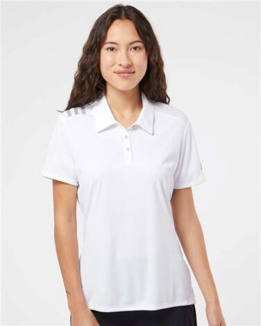 Adidas Women's 3-Stripes Shoulder Polo