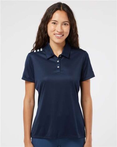 Adidas Women's 3-Stripes Shoulder Polo