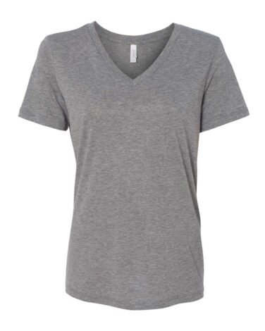 Bella + Canvas Women's Relaxed Triblend Short Sleeve V-Neck Tee