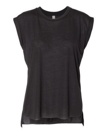 Bella + Canvas Women’s Flowy Rolled Cuffs Muscle Tee