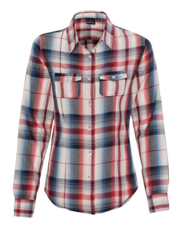 Burnside Women's Long Sleeve Plaid Shirt