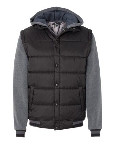 Burnside Nylon Vest with Fleece Sleeves